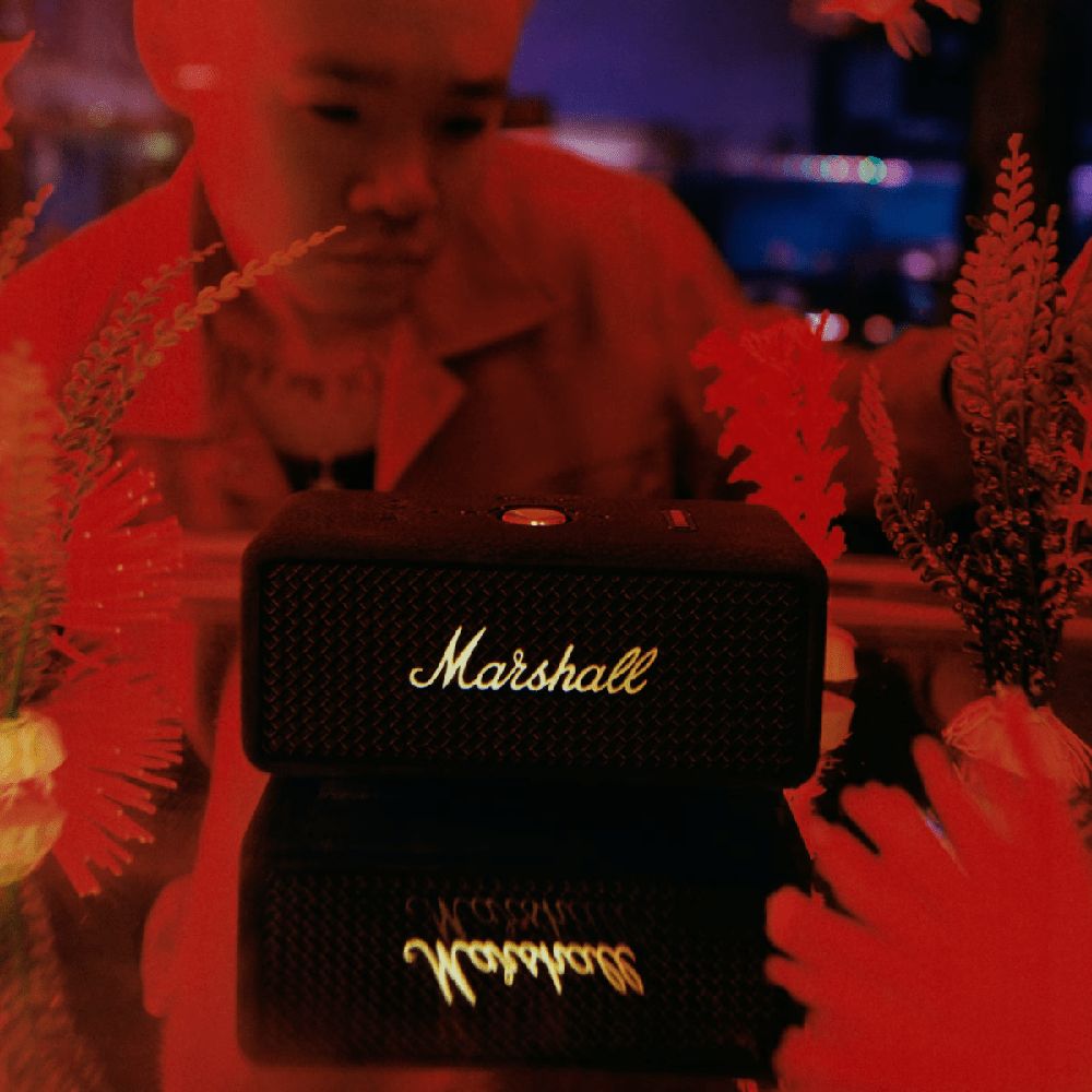 Marshall Emberton III Black＆Brass Marshall Emberton III Compact Portable Bluetooth Speaker with 32+